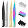 Beaupretty 12pcs Professional Eyebrow Tweezers for Women Precision Tweezers for Facial Hair Removal Eyebrow Shaping Tool and Facial Hair Care view 3