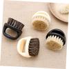 Beavorty 4pcs Men's Beard Brush Boar Bristles for Shaving Portable Beard Brush for Men at Home Salon view 3