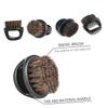 Beavorty 4pcs Men's Beard Brush Boar Bristles for Shaving Portable Beard Brush for Men at Home Salon view 4
