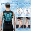Jeeeun Menionic Tourmaline Posturecorrector Vest Tourmaline Magnetic Mens Undershirt Ionic Shaping Vest Men (Gray,XXXL) view 3