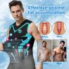 Jeeeun Menionic Tourmaline Posturecorrector Vest Tourmaline Magnetic Mens Undershirt Ionic Shaping Vest Men (Gray,XXXL) view 4