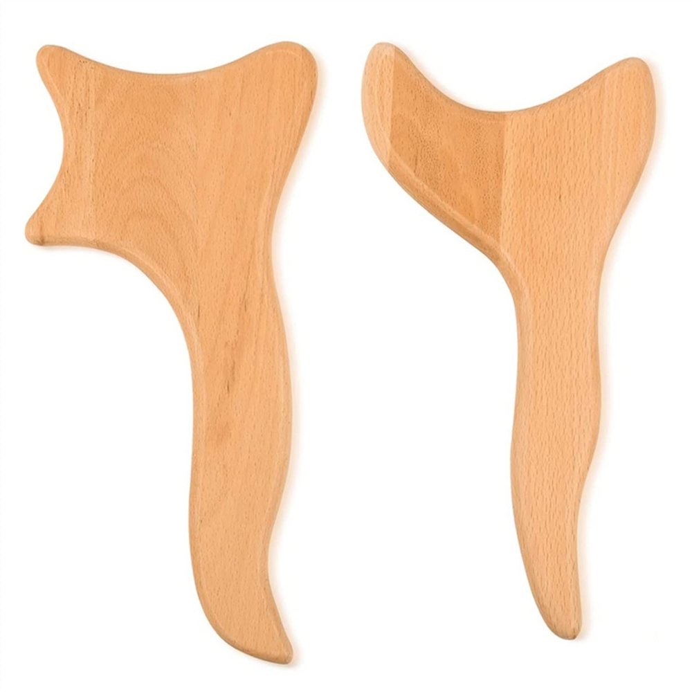 2Pcs/Set Lymphatic Drainage Massage Tools Wooden Lymphatic Paddle for Body Sculpting Shaping Fighting Cellulite Deep Massage
