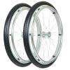 241.75, 24inch Wheelchair Wheels Assembly, Replacement Rear Wheel for Electric Wheelchair,Non-Slip Solid Tire,Aluminum Wheel Hub, 17mm Bearing (Pair) view 1