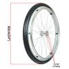 241.75, 24inch Wheelchair Wheels Assembly, Replacement Rear Wheel for Electric Wheelchair,Non-Slip Solid Tire,Aluminum Wheel Hub, 17mm Bearing (Pair) view 4
