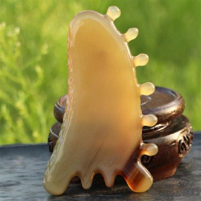 ZHJLUT Gua Sha Scraper Natural White Horn Scraping Massage Board For Face Eye Lifting Wrinkle Remover Acupuncture Spa Beauty Care Tool 1Pcs