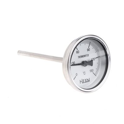 2-inch Diameter Bi-Metallic Thermometer 1/4PT Connection Temperature Monitor Gauge Suitable for Industrial Pipeline 1/4PT Thread
