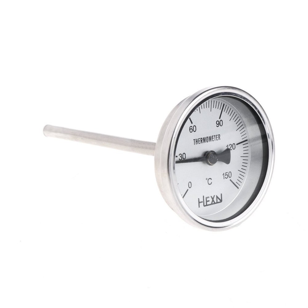 2-inch Diameter Bi-Metallic Thermometer 1/4PT Connection Temperature Monitor Gauge Suitable for Industrial Pipeline 1/4PT Thread