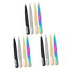 FRCOLOR 12pcs Eyebrow Tweezers Stainless Steel Slant Tip Tweezers for Women Precision Eyelash Hair Removal Tool for Eyebrow Shaping and Facial Hair Care view 1