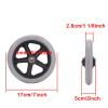 1 Pair 6/7/8 Inch Wheelchair Front Wheels, Non-Pneumatic Wheelchair Solid Rubber Wheels Assembly for Many Standard Wheelchairs with 5/16" (8 mm) Bearing (Color : Grey, Size : 7") view 2
