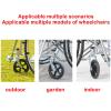 1 Pair 6/7/8 Inch Wheelchair Front Wheels, Non-Pneumatic Wheelchair Solid Rubber Wheels Assembly for Many Standard Wheelchairs with 5/16" (8 mm) Bearing (Color : Grey, Size : 7") view 4