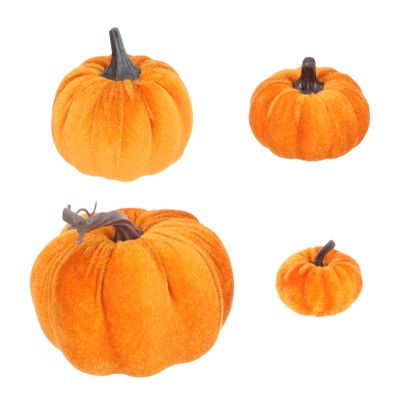 Alipis 8pcs Simulation Pumpkin Decors Felt Artificial Pumpkin Model Ornaments for Halloween Party Desk Decor and Photo Prop