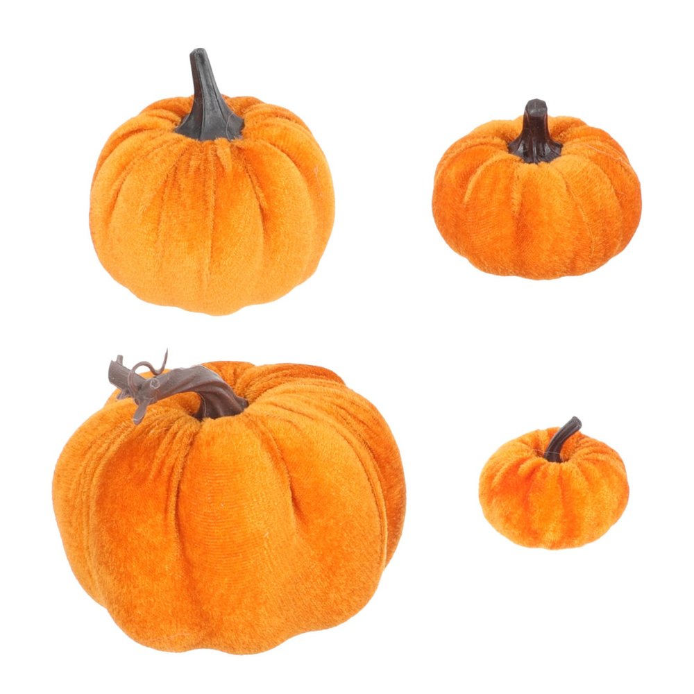 Alipis 8pcs Simulation Pumpkin Decors Felt Artificial Pumpkin Model Ornaments for Halloween Party Desk Decor and Photo Prop