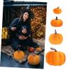 Alipis 8pcs Simulation Pumpkin Decors Felt Artificial Pumpkin Model Ornaments for Halloween Party Desk Decor and Photo Prop view 2