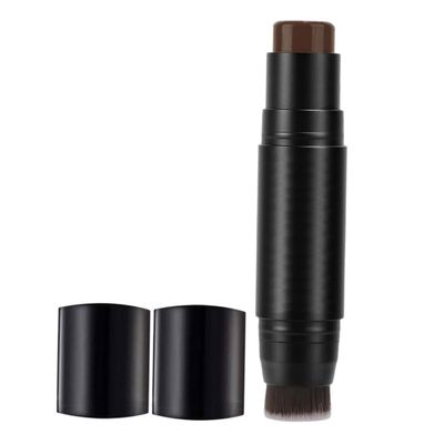 DOITOOL Portable Beard Filler Stick Large Cream Brush Beard Concealer for Natural Look Deep Brown for Gifting to Men Practical and Sturdy