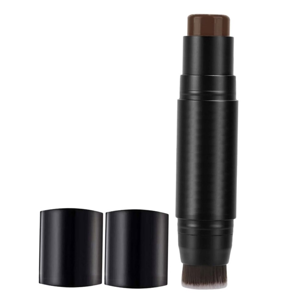 DOITOOL Portable Beard Filler Stick Large Cream Brush Beard Concealer for Natural Look Deep Brown for Gifting to Men Practical and Sturdy