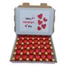 30 x Milk Chocolate Hearts and 35x solid milk chocolate balls for Valentine Chocolates and treats (30 Red Heart & 35 Golden Ball, Pack of 65) view 1
