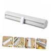 IMIKEYA Plastic Wrap Dispenser Magnetic Cutting Box Sliding Wall-Mountable Cling Film Holder Waterproof Rust-Proof White ABS for Kitchen Use view 2
