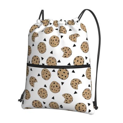 YYHHAOFA Cookies Food Chocolate Chip Biscuits Prints Outdoor leisure zipper drawstring backpack : Waterproof, durability, lightweight 18 x 15.3 in