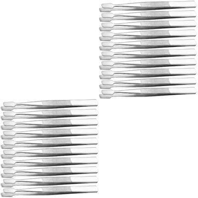 Angoily 20pcs Stamp Tweezers for Precision Work Crafting and Jewelry Making Stainless Steel Stamp Clips for Collectors and Eyelash Applicators