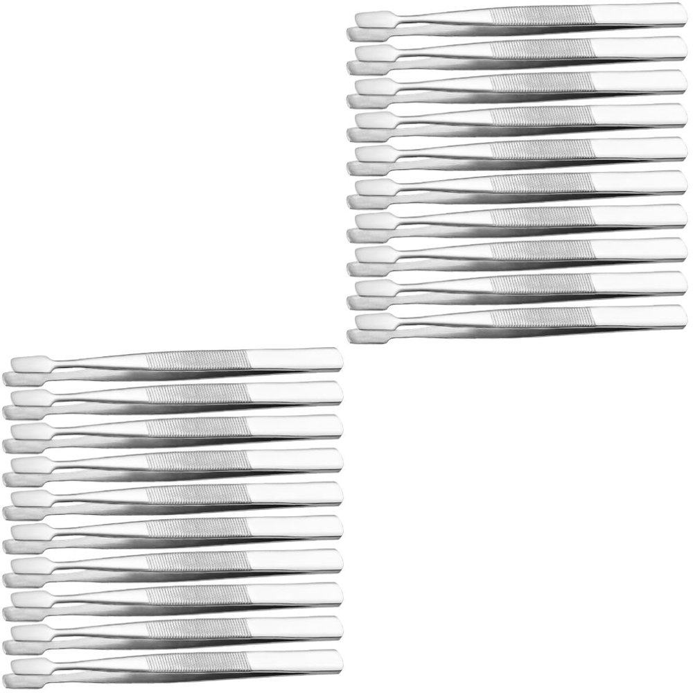 Angoily 20pcs Stamp Tweezers for Precision Work Crafting and Jewelry Making Stainless Steel Stamp Clips for Collectors and Eyelash Applicators