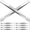 Angoily 20pcs Stamp Tweezers for Precision Work Crafting and Jewelry Making Stainless Steel Stamp Clips for Collectors and Eyelash Applicators view 3