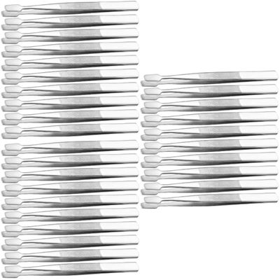 Angoily 30pcs Philately Stamp Tweezers Flat Head Lash Applicator for Stamp Collecting Eyelash Extension Supplies