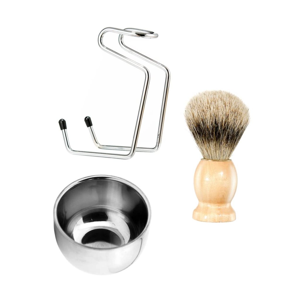 DOITOOL Shaving Tool Kit for Men Beard Care Accessories Bowl Rack and Brush for Beard Grooming at Home