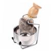 DOITOOL Shaving Tool Kit for Men Beard Care Accessories Bowl Rack and Brush for Beard Grooming at Home view 2