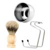 DOITOOL Shaving Tool Kit for Men Beard Care Accessories Bowl Rack and Brush for Beard Grooming at Home view 4
