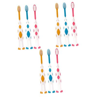 Healeved 18pcs Boys and Girls Toothbrushes for Years Fashion Bristle Toothbrush Handle Bathroom Accessories Pack