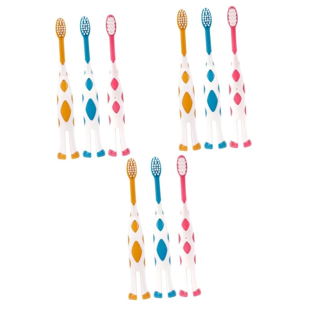 Healeved 18pcs Boys and Girls Toothbrushes for Years Fashion Bristle Toothbrush Handle Bathroom Accessories Pack