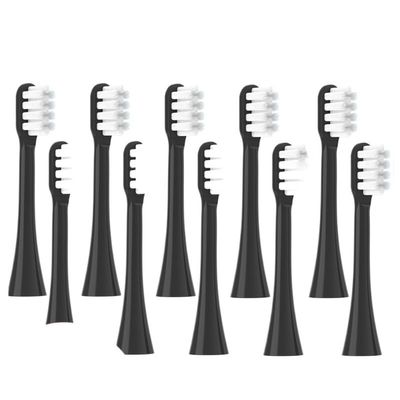 5PCS/Set Toothbrush Heads Compatible with X3/X3U/X5 Electric Tooth Brush X3 Nozzles Heads Vacuum Packag(10 Balck Soft)