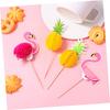 Ciieeo 90pcs Hawaiian Style Cake Picks Creative Cake Inserted Cards Ornaments Adorable Party Decor for Birthday view 2