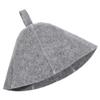 Baluue Felt Sauna Hat for Men Women Thick Water Absorbent Sauna Cap Breathable Bath Accessories Comfortable Design for Hair Curls Grey view 1