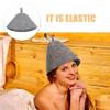 Baluue Felt Sauna Hat for Men Women Thick Water Absorbent Sauna Cap Breathable Bath Accessories Comfortable Design for Hair Curls Grey view 2