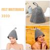 Baluue Felt Sauna Hat for Men Women Thick Water Absorbent Sauna Cap Breathable Bath Accessories Comfortable Design for Hair Curls Grey view 4