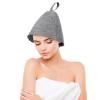 Gatuida 2pcs Sauna Felt Hats: Reusable Sauna Caps Original Supple Head Protector Natural Russian Felt Hat Bath Accessories for Men Women view 3