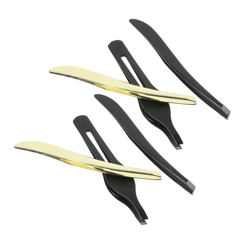 Angoily 3sets Craft Tweezers Brow Kit Eyebrow for Women Clip Tweezers Eyebrow Clip Curler Makeup Tool