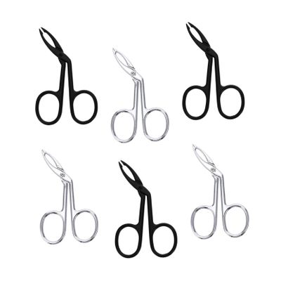 Angoily 6pcs Eyebrow Tweezers Stainless Steel Grooming Scissor for Facial Hair Light Tool