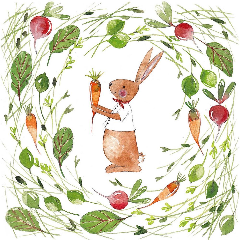 20 Napkins Easter Bunny in Green Swirl as Table Decoration Paper Napkins with Motif Also for Decoupage and Decoupage 33 x 33 cm