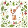 20 Napkins Easter Bunny in Green Swirl as Table Decoration Paper Napkins with Motif Also for Decoupage and Decoupage 33 x 33 cm view 1