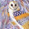 20 Napkins Animal Motifs Owl with Abstract Feathers as Table Decoration Paper Napkins with Motif Also for Decoupage and Decoupage 33 x 33 cm view 1
