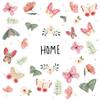 20 Napkins with Sayings Home Around Butterflies as Table Decoration Paper Napkins with Motif Also for Decoupage and Decoupage 33 x 33 cm view 1