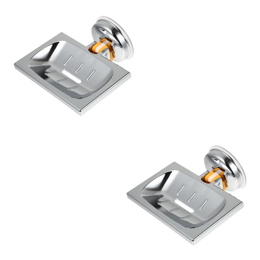 Alipis 2pcs Suction Cup Soap Tray Punch Soap Holder for Bathroom for Kitchen Sink Shower Use Material