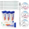 60 Dual-End Interdental Brushes | Double Action Dental Picks | Travel Case | Orthodontic Interdental Brush Toothpick Dental Tooth Flossing Brushes Teeth Brush Picks (60) view 3