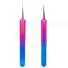 2 Pcs Precision Tweezers Set Fine Point Tweezers Ingrown Hair Tweezers for Women and Men Facial Brow Nose Chin Hair Removal Extra Thin Tweezers Precision Stainless Steel Facial Hair Remover view 1