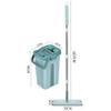 SinSed Green Spin Mop and Bucket Set: Efficient Flat Mop with Dirt Removal Squeegees for Bathroom and Tile Floors (Size: 40x27x23cm) view 3