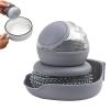 Monozoz Scrub Brush with Dispenser | Pressing Dish Brush | Scrub Brush for Cleaning Dishes, Kitchen, Bathroom and Household, Dish Scrubber Brush for Pots, Pans, Counter view 1