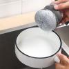 Monozoz Scrub Brush with Dispenser | Pressing Dish Brush | Scrub Brush for Cleaning Dishes, Kitchen, Bathroom and Household, Dish Scrubber Brush for Pots, Pans, Counter view 3