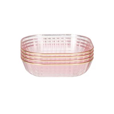 WAOCEO Fruit Bowls Light Luxury Style Snack Tray Fruit Tray Living Room Home Candy Tray Dried Fruit Tray Coffee Table Shelf Tray Fruit basket (Color : Pink)